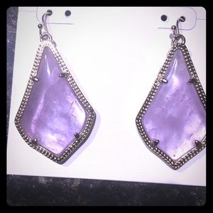Kendra Scott gold/amethyst Alex earrings